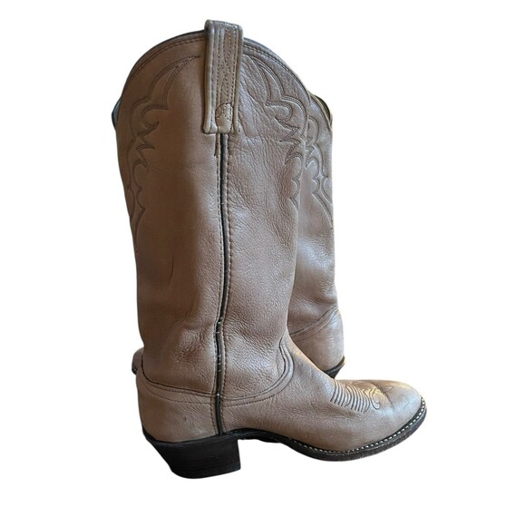 Dan Post Blonde Light Brown Men\'s Cowboy Boots 8 M Vtg Country Western Made USA main image 7